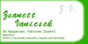 zsanett vanicsek business card